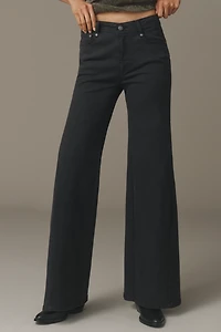 The Biker Mid-Rise Flare Jeans by Pilcro