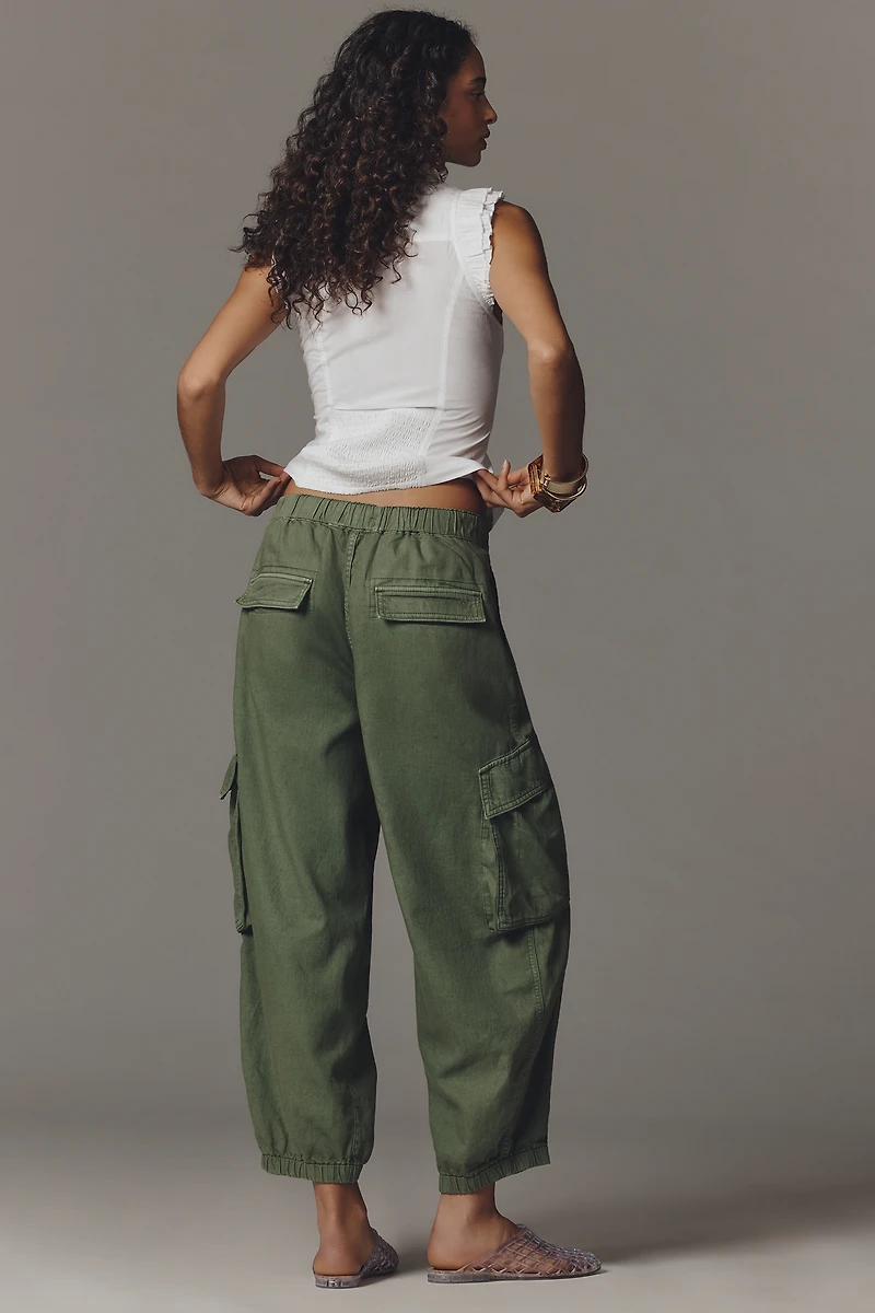 Pilcro Linen Cotton Jogger Pants