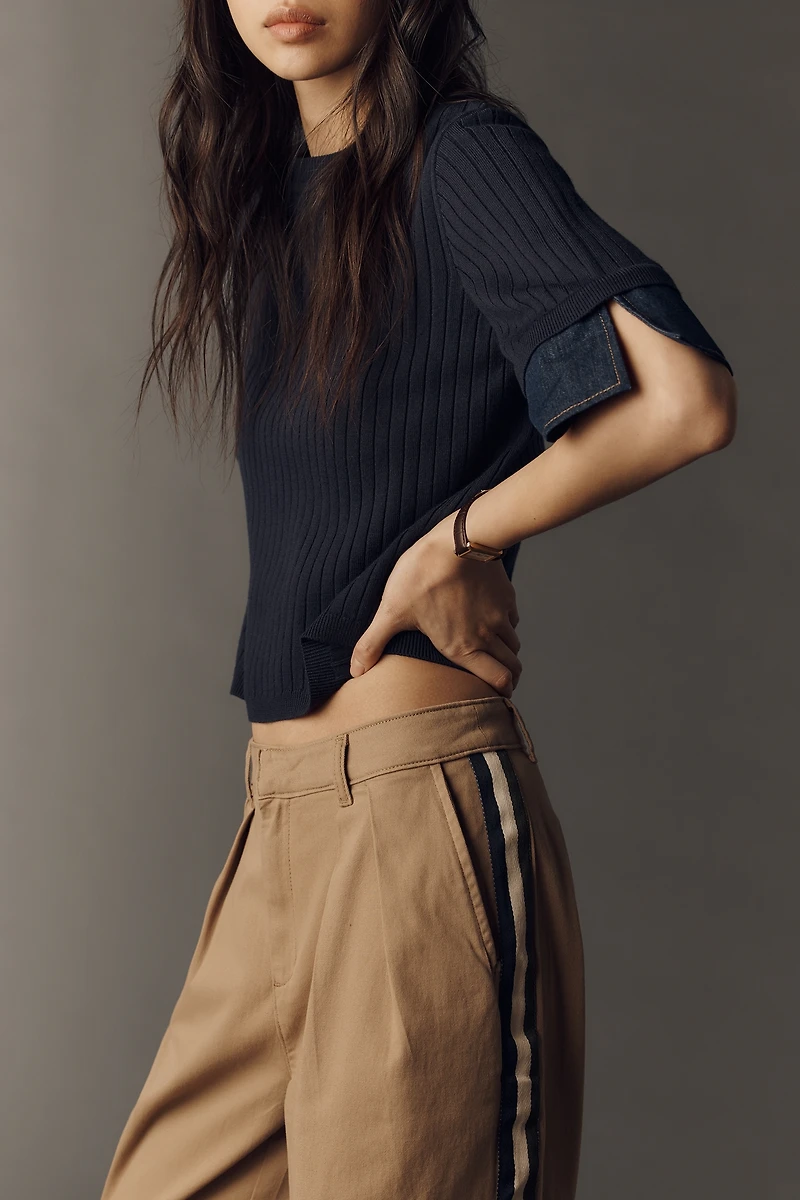 Maeve Pleated Track Trousers
