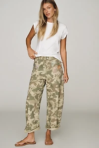 Pilcro Kayden Camo High-Rise Carpenter Barrel Pants
