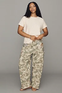 Pilcro Kayden Camo High-Rise Carpenter Barrel Pants