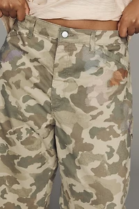 Pilcro Kayden Camo High-Rise Carpenter Barrel Pants