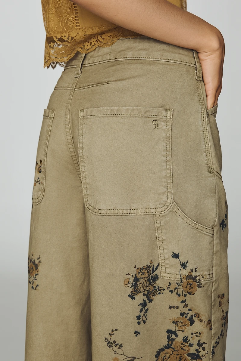 Pilcro Kayden High-Rise Embroidered Carpenter Barrel Jeans