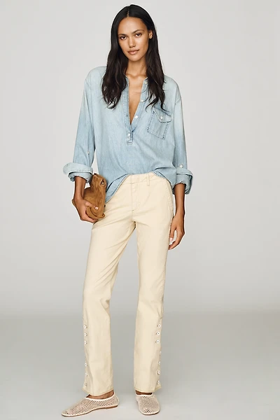 By Anthropologie Jodhpur Mid-Rise Straight-Leg Pants