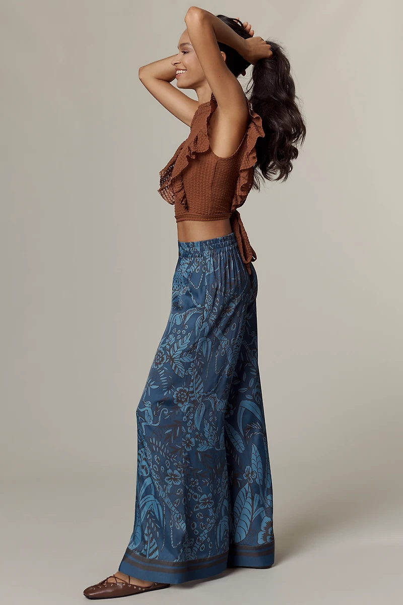 Farm Rio x Anthropologie Wide-Leg Printed Pants