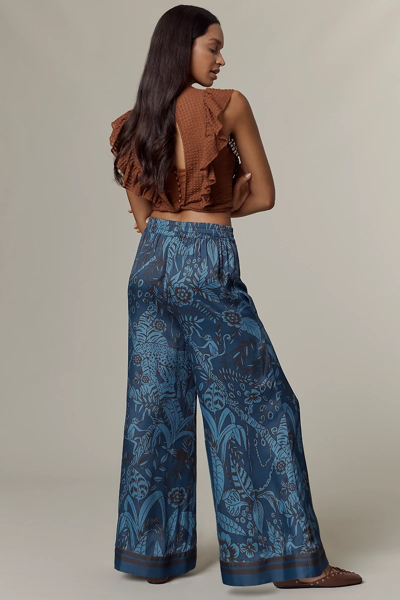 Farm Rio x Anthropologie Wide-Leg Printed Pants
