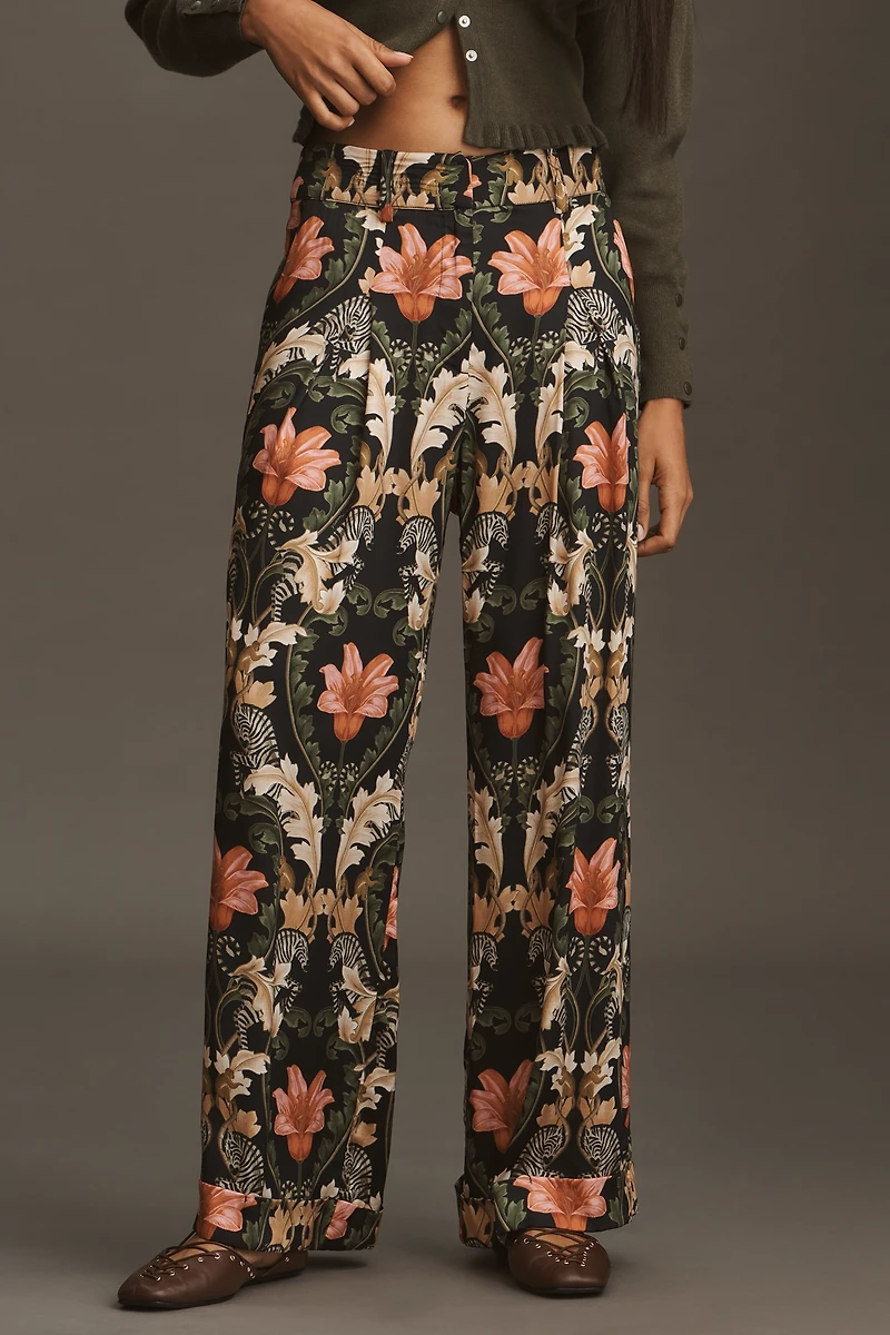 Farm Rio x Anthropologie Floral Trouser Pants