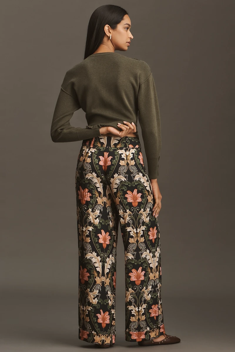 Farm Rio x Anthropologie Floral Trouser Pants