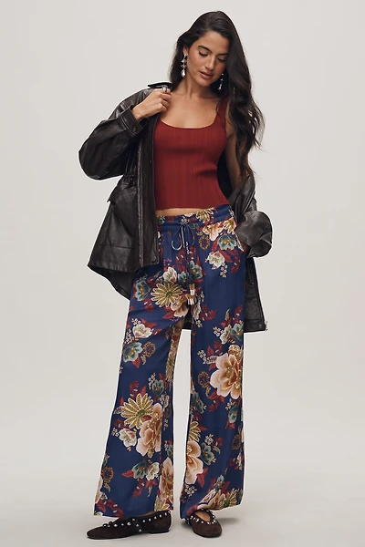 Farm Rio x Anthropologie Floral Wide Leg Pants