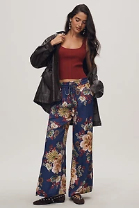Farm Rio x Anthropologie Floral Wide Leg Pants