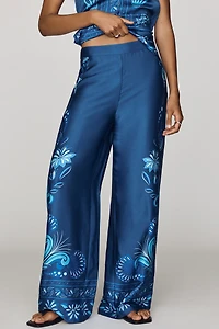 Farm Rio Patterened Wide-Leg Pants