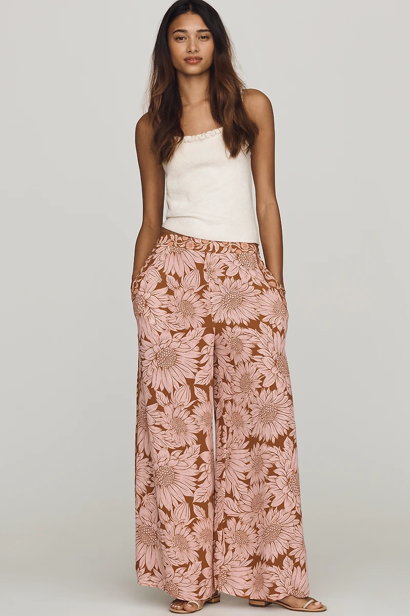 Farm Rio Floral Printed Wide-Leg Pants