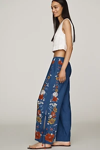 Farm Rio Floral Wide-Leg Pants