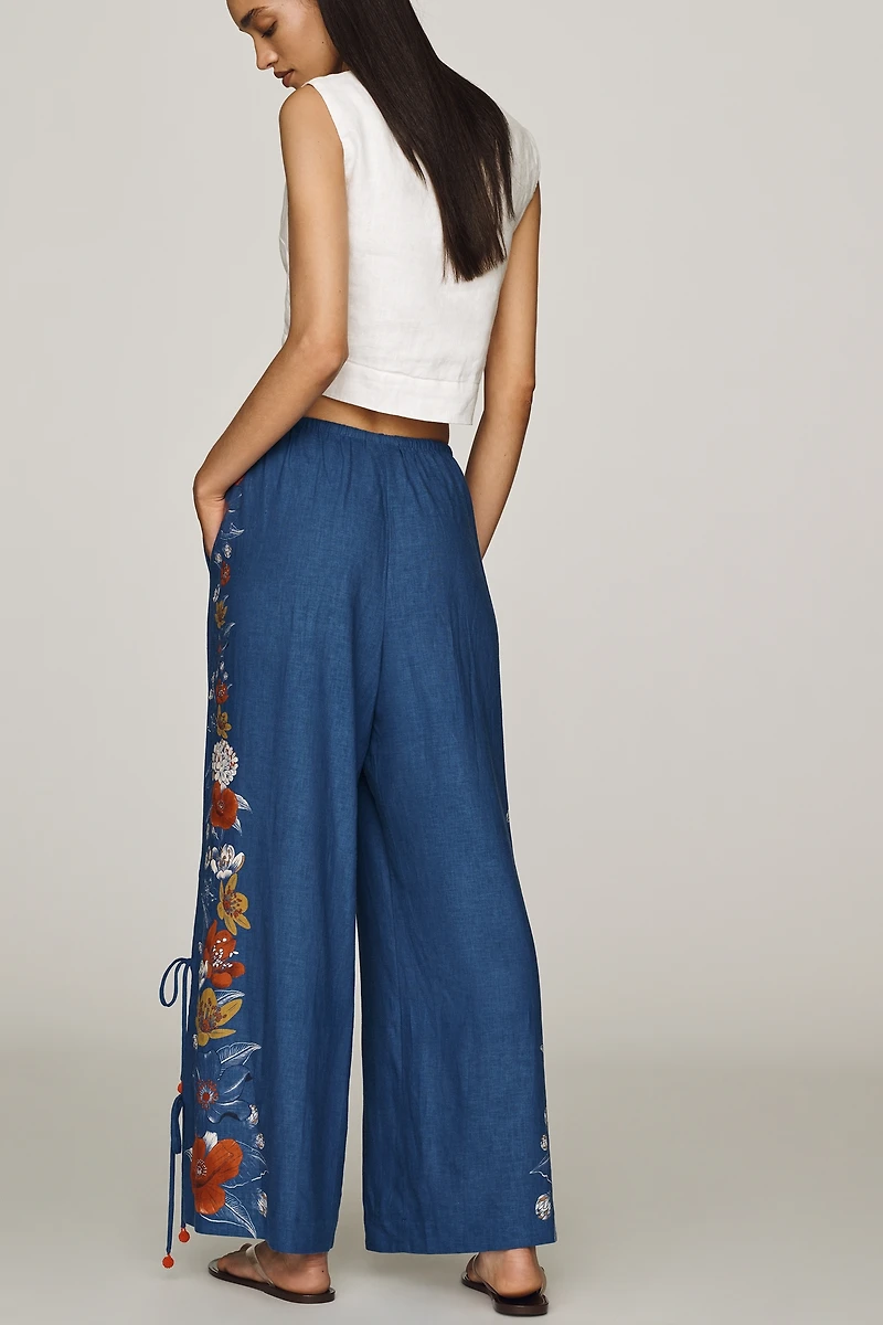 Farm Rio Floral Wide-Leg Pants
