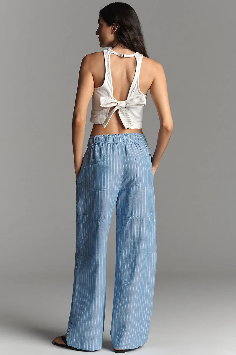 Scotch & Soda Noa Linen Blend High-Rise Wide-Leg Pants
