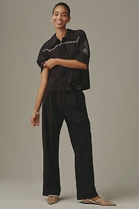 Scotch & Soda Quinn Mid-Rise Wide-Leg Pants