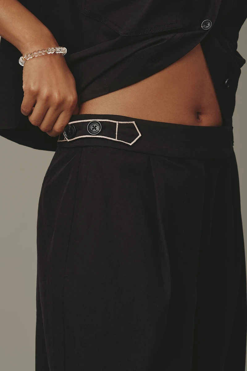 Scotch & Soda Quinn Mid-Rise Wide-Leg Pants