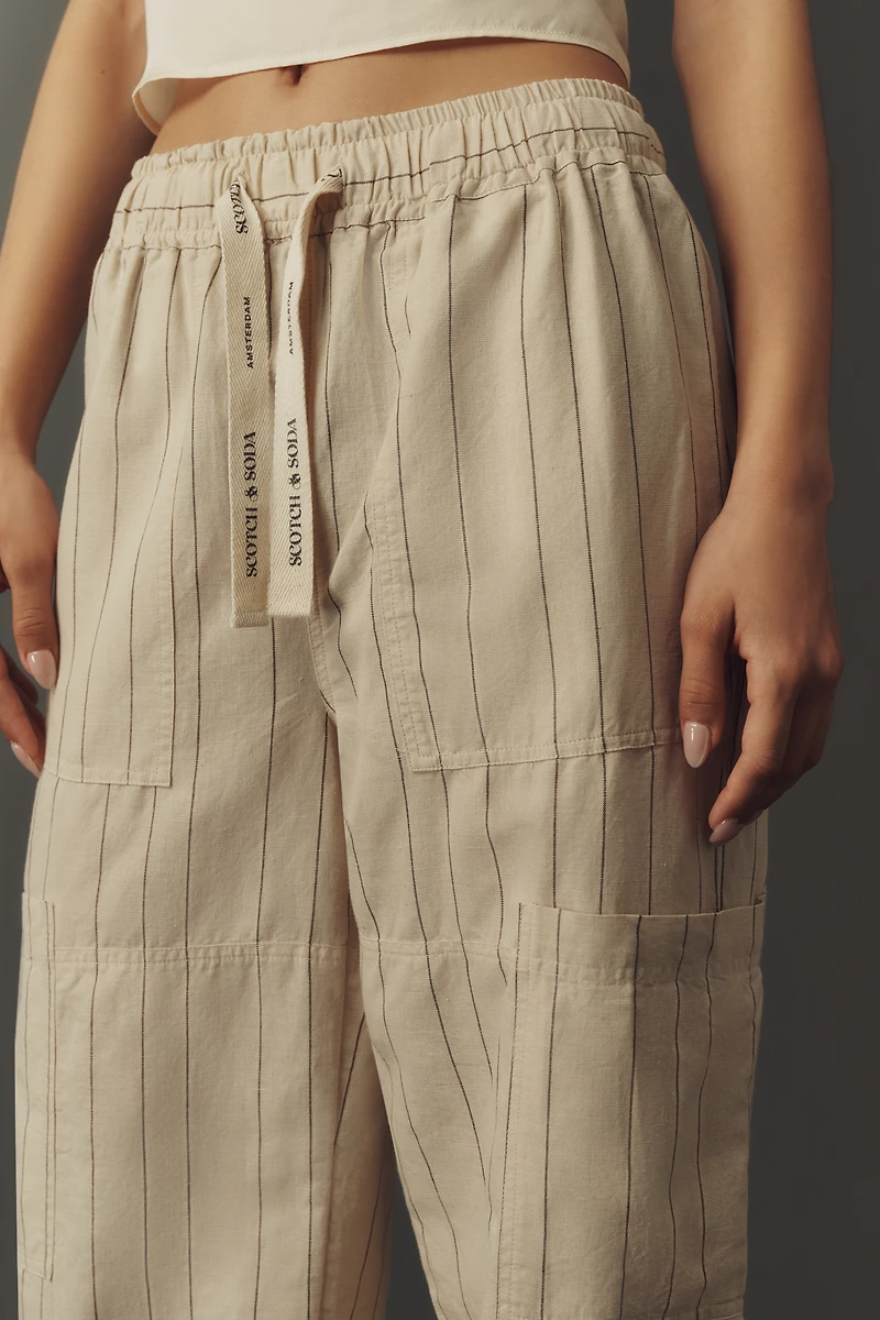 Scotch & Soda Cotton Linen Noa Wide-Leg Pants