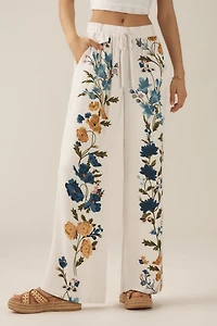 By Anthropologie Printed Pull-On Pants