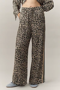 The Brooklin Tie-Front Printed Pull-On Pants by Maeve
