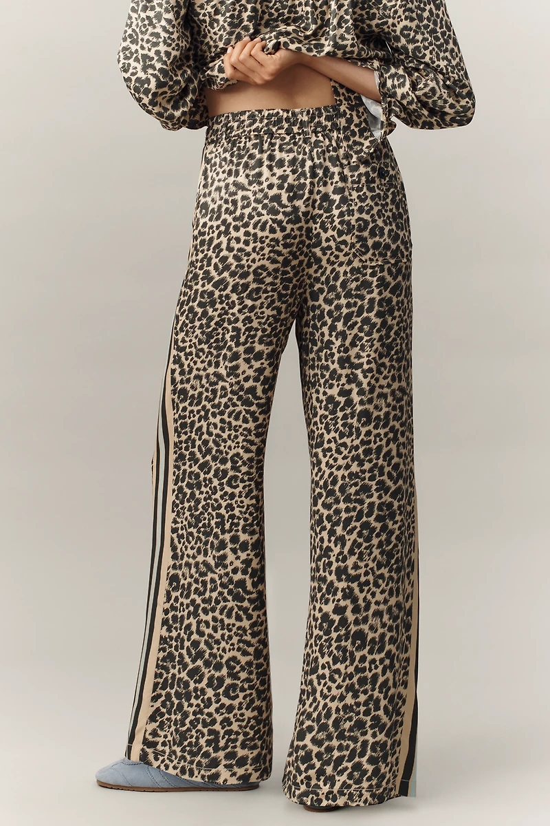 The Brooklin Tie-Front Printed Pull-On Pants by Maeve