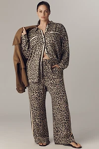 The Brooklin Tie-Front Printed Pull-On Pants by Maeve