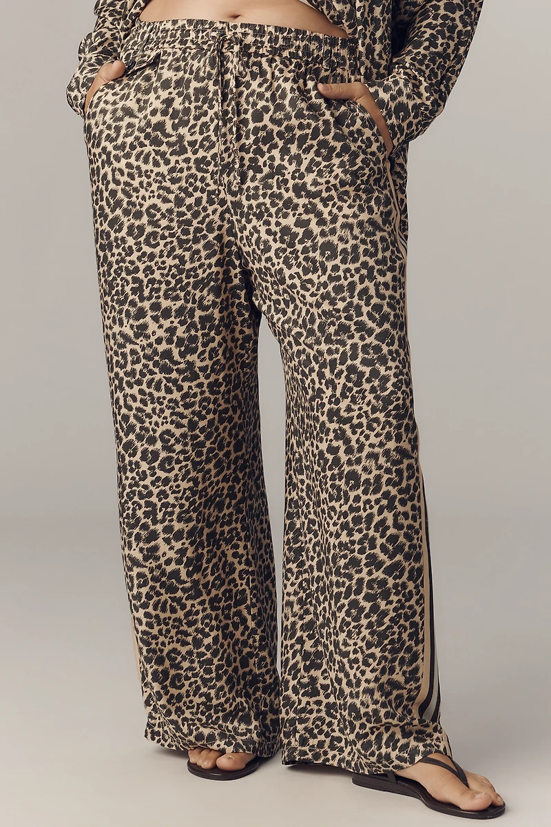 The Brooklin Tie-Front Printed Pull-On Pants by Maeve