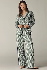 The Brooklin Tie-Front Printed Pull-On Pants by Maeve