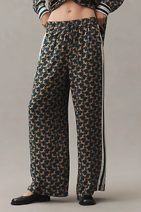 The Brooklin Tie-Front Printed Pull-On Pants by Maeve