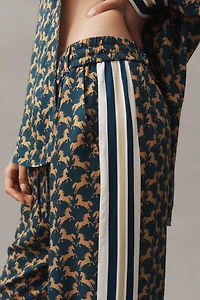 The Brooklin Tie-Front Printed Pull-On Pants by Maeve