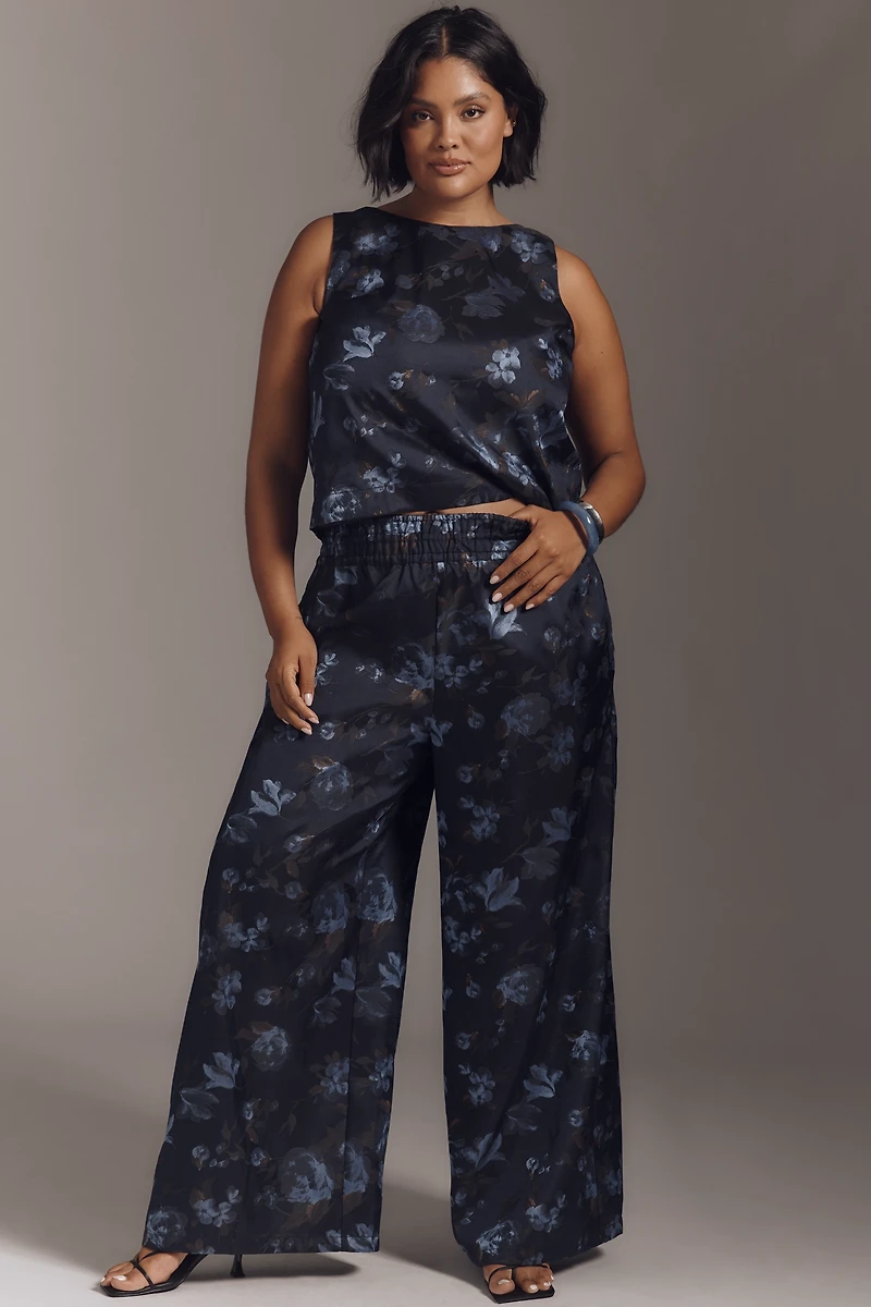 The Somerset Jacquard Full-Length Pull-On Pants