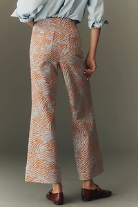 Maeve Patterned Knit Cuffed Kick-Flare Pants