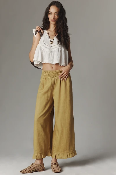 The Somerset Linen Petticoat Crop Pants
