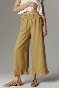 The Somerset Linen Petticoat Crop Pants