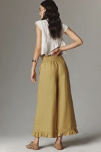 The Somerset Linen Petticoat Crop Pants