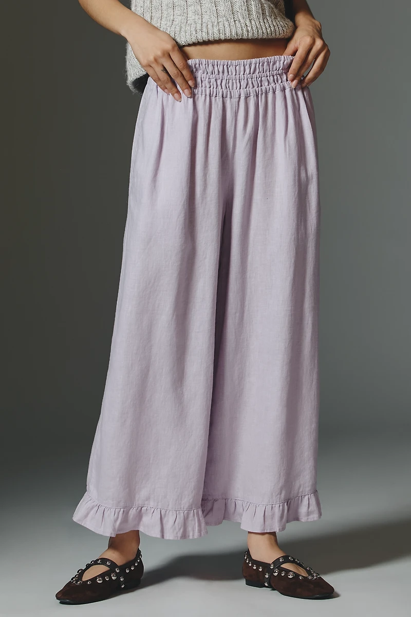 The Somerset Linen Petticoat Crop Pants