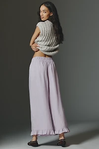 The Somerset Linen Petticoat Crop Pants