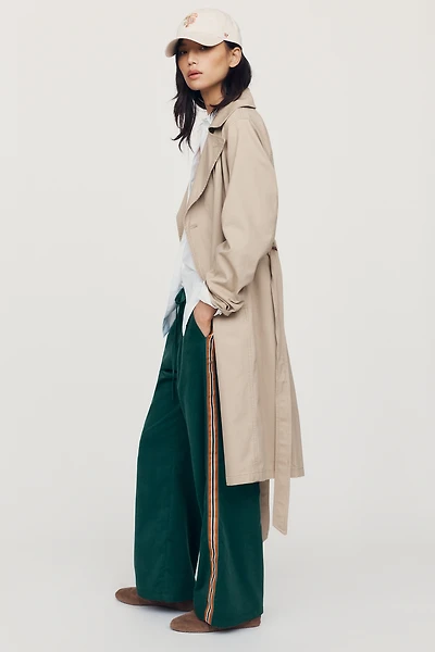 Maeve Brooklin Corduroy High-Rise Wide-Leg Pants