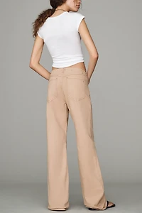 Pilcro Cotton Twill Stovepipe Pants