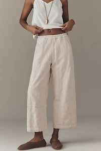 The Izzie Relaxed Pull-On Barrel Pants by Pilcro: Jacquard Edition