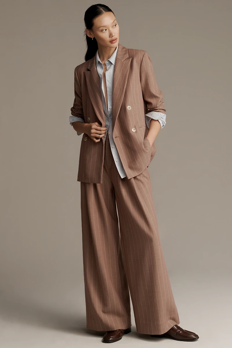 The Avery Pleated Wide-Leg Trousers by Maeve ​
