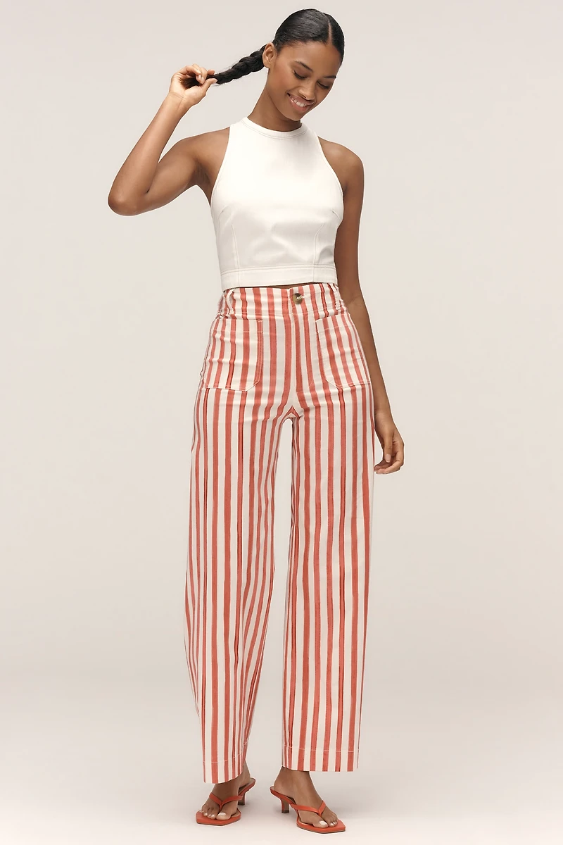 The Nephthys Illustrated! Colette Crop Wide-Leg Pants by Maeve