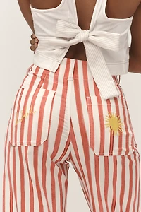 The Nephthys Illustrated! Colette Crop Wide-Leg Pants by Maeve