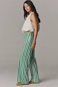 The Colette Striped Full-Length Wide-Leg Pants by Maeve