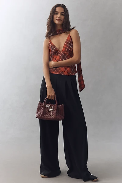 The Avery Wide-Leg Pleated Trousers by Maeve