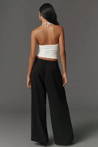 The Avery Wide-Leg Pleated Trousers by Maeve
