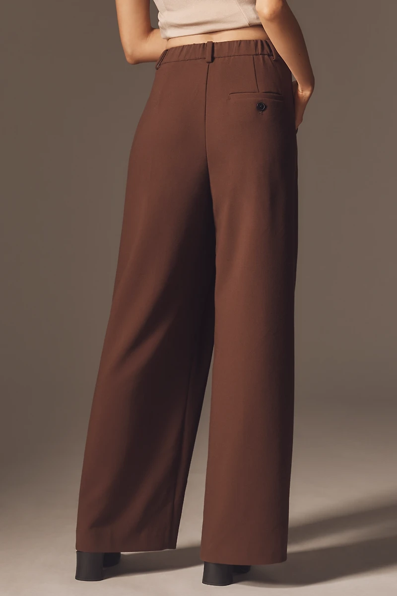 The Avery Wide-Leg Pleated Trousers by Maeve