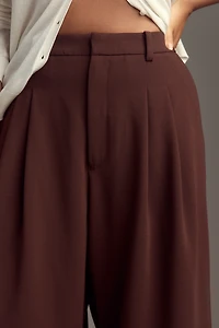 The Avery Wide-Leg Pleated Trousers by Maeve