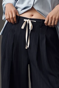 The Avery Pleated Trousers by Maeve: Tie-Front Edition