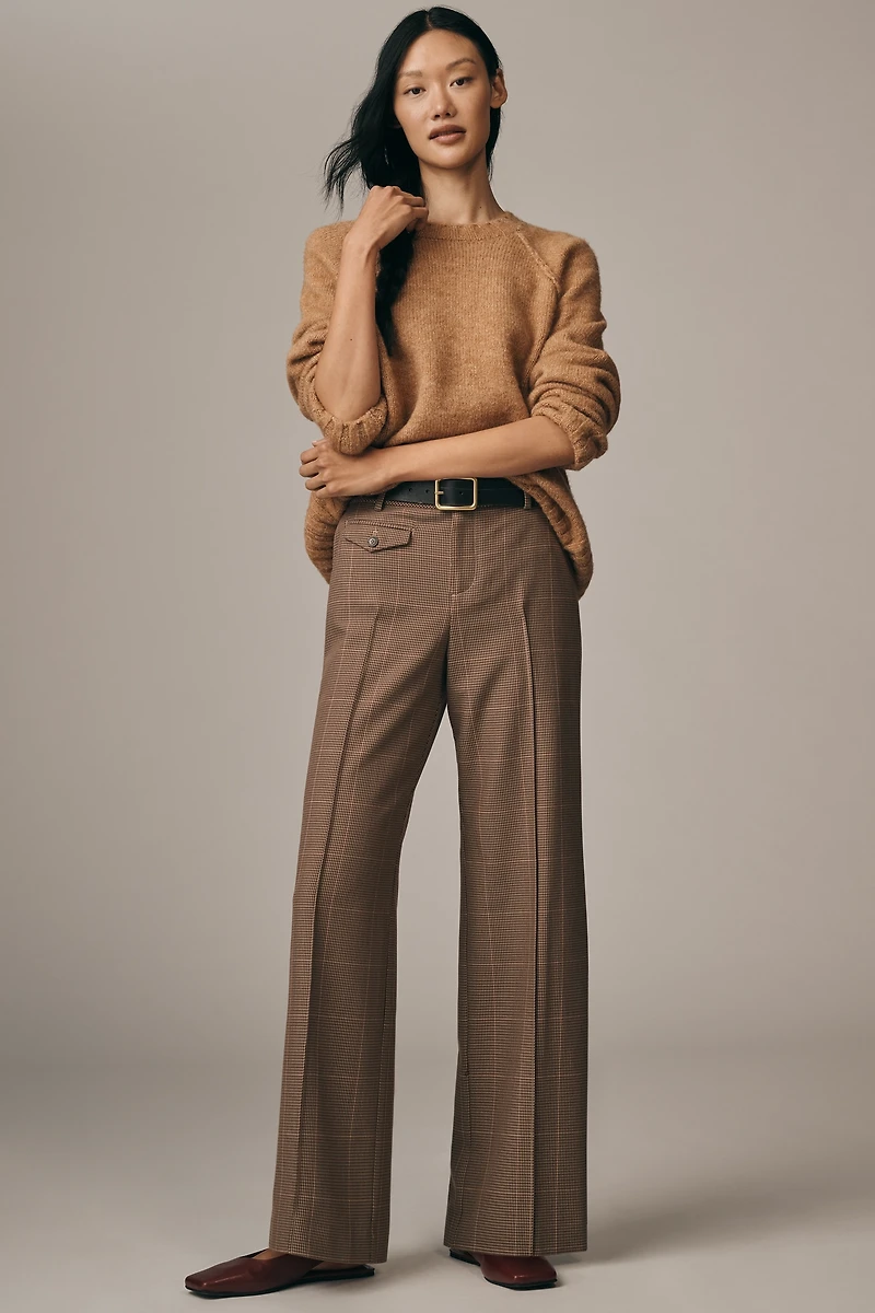 Maeve Plaid Full-Length Trouser Pants